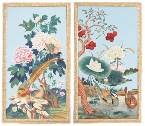 Lillian Framed Lotus Panels
