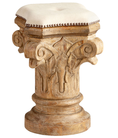 Carved Column Stool